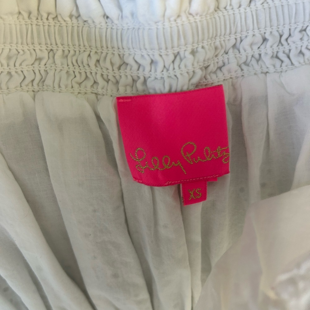 LILLY PULITZER Nikole Strapless Midi White Eyelet Dress - Picture 8 of 12